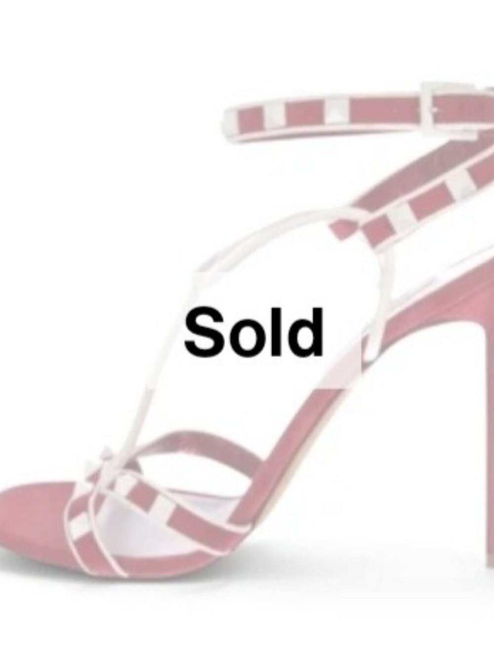 Elegant Valentino Garavani Red & White
Suede Colorblock T-Strap Stiletto Sandals